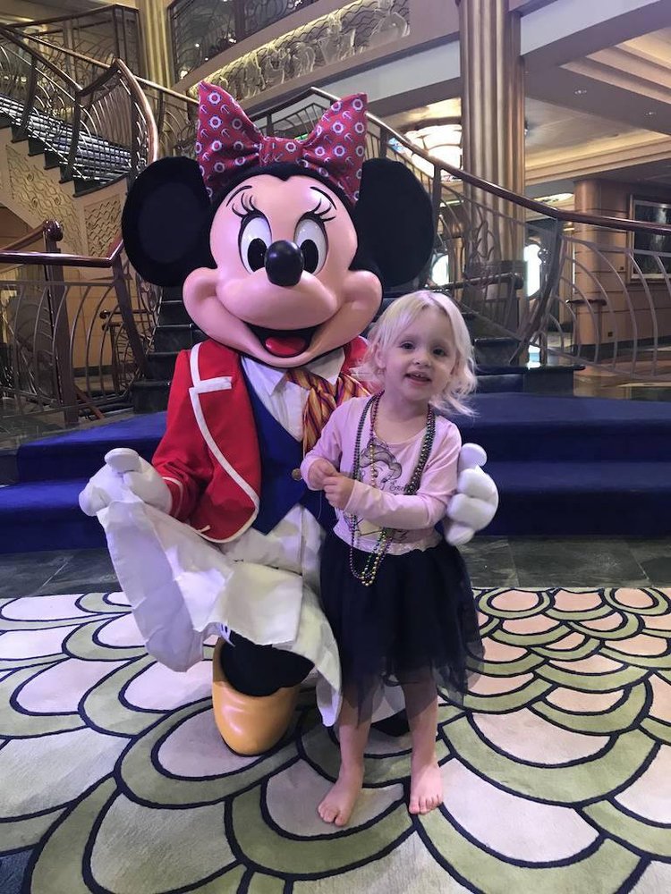 Mia with Minnie Mouse