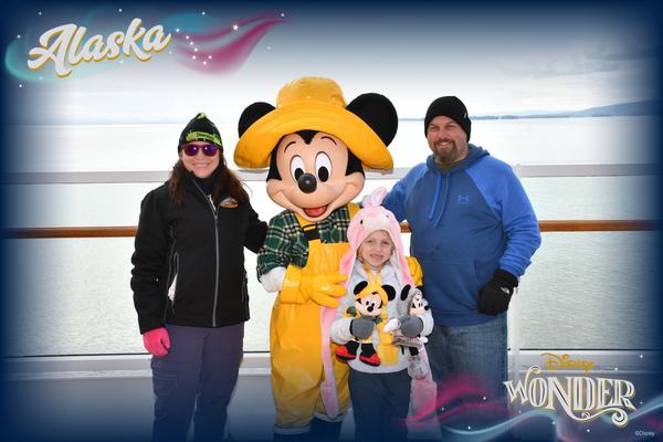 Kati, Jimmy, and Mia with Mickey