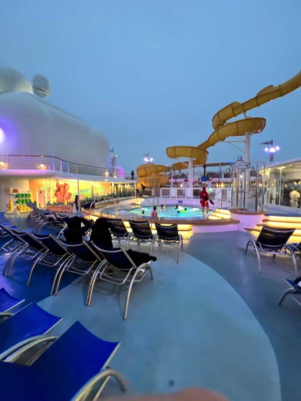 Pool deck on the Disney Wonder