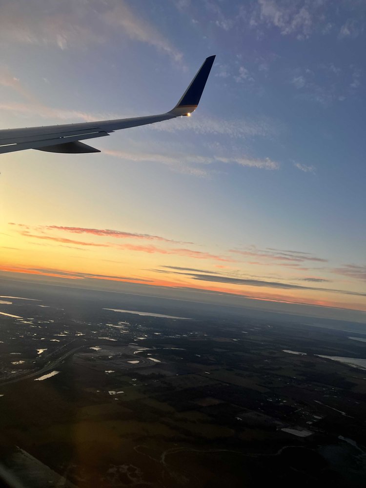 Florida at sunrise from the sky