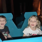 thumbnail for Bennett and Mia on the Spaceship Earth ride at EPCOT