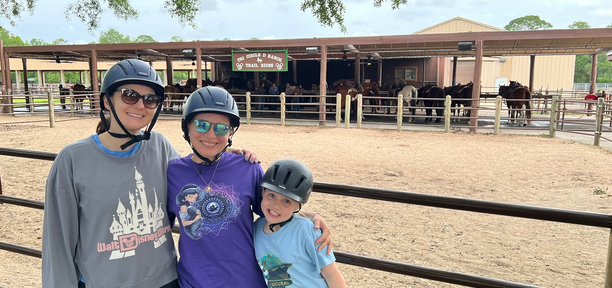 Csilla Kati and Mia at Triple Circle D Ranch