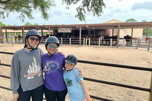 Csilla Kati and Mia at Triple Circle D Ranch