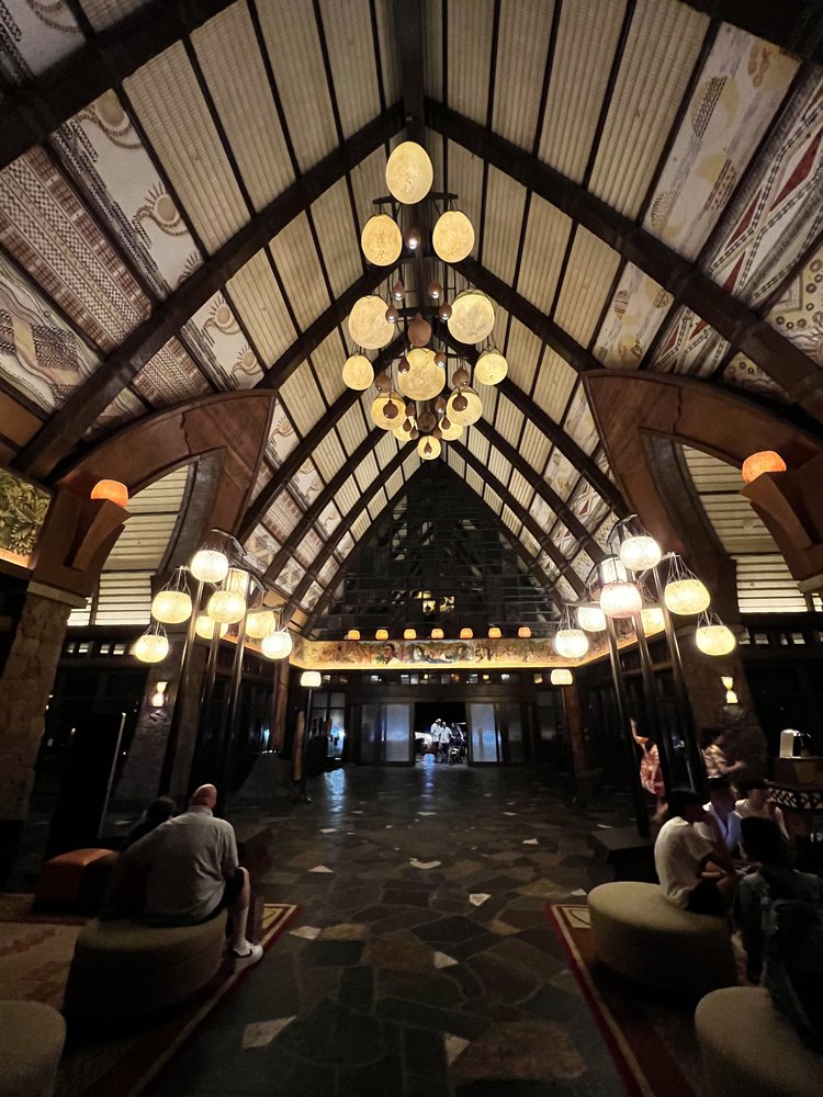 The main lobby of Aulani