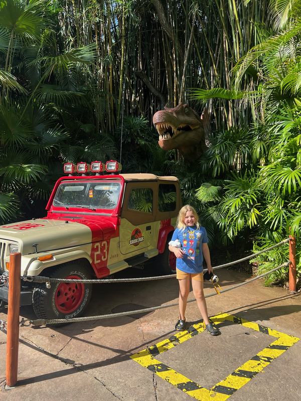 Mia at Jurassic Park, Universal Studios Florida