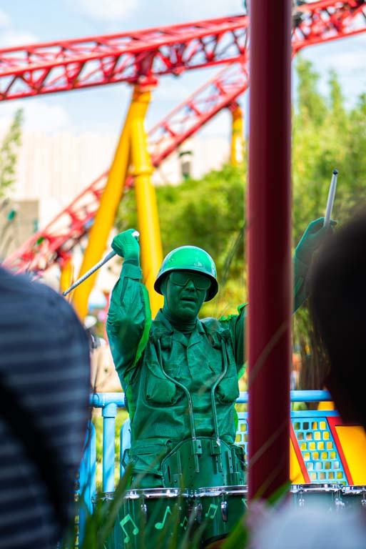 Soldier drummer at Toy Story Land in Hollywood Studios