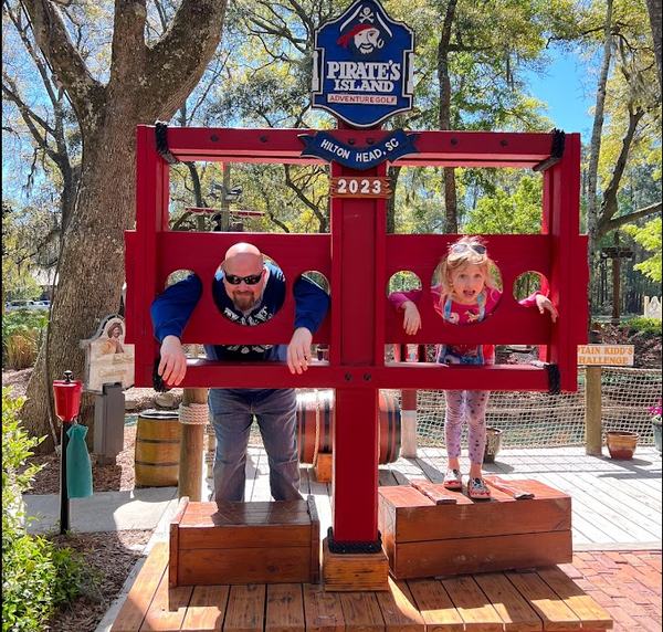 Jimmy and Mia at Pirate's Island Adventure Golf