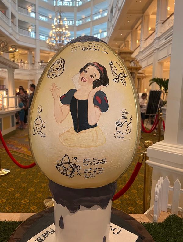 Snow White hand painted egg at the Grand Floridian