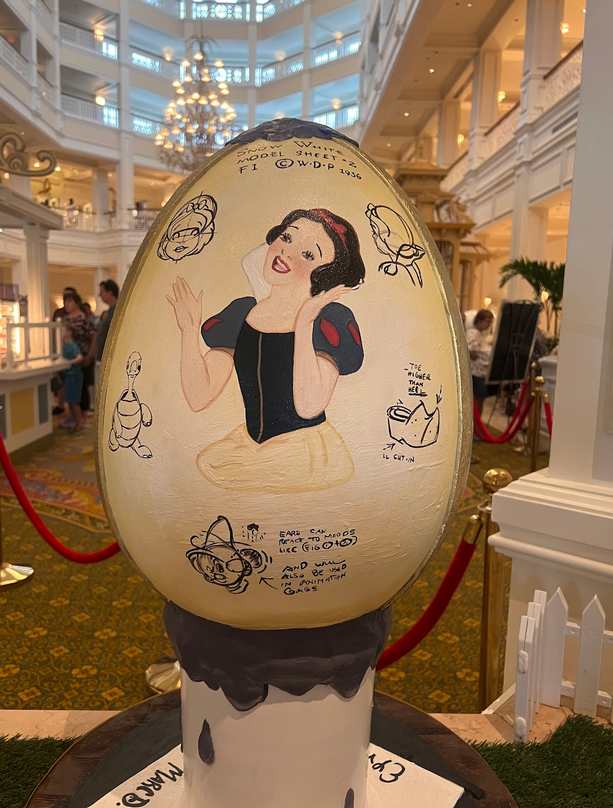 Snow White hand painted egg at the Grand Floridian