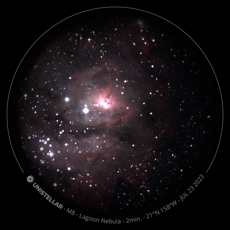 Lagoon Nebula seen from a telescope at Aulani