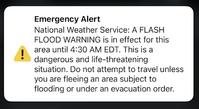 Flash Flood Warning in Atlanta Georgia