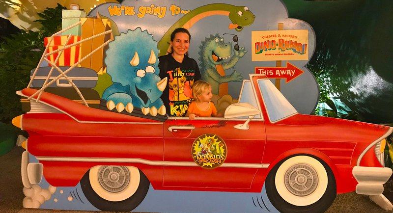 Kati and Mia at Dinoland