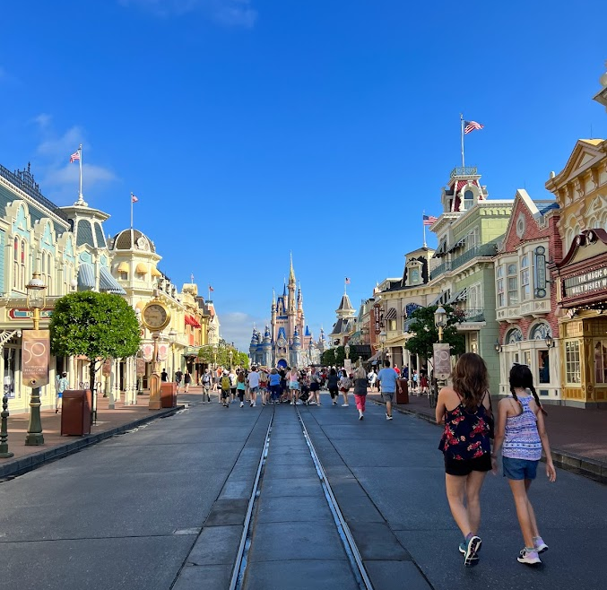 Magic Kingdom on Main Street USA in the morning