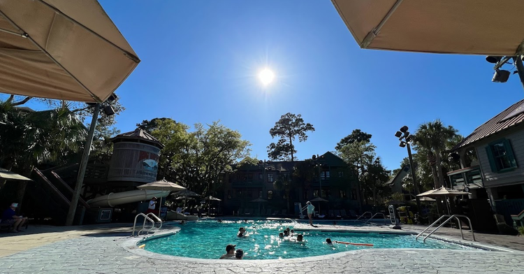 The pool at Disney&#x27;s Hilton Head resort