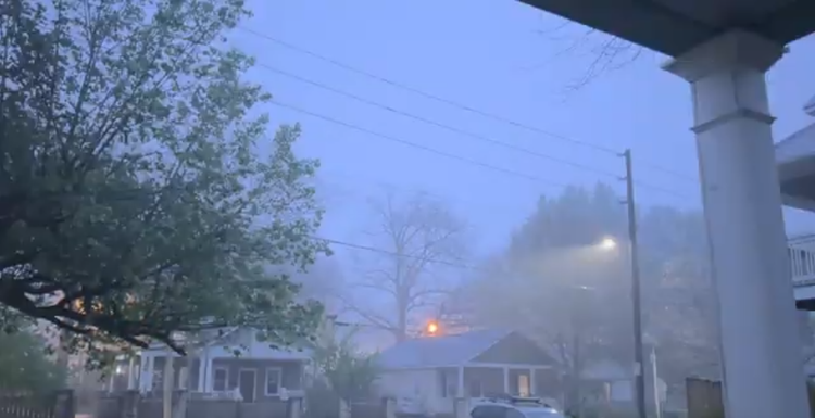 Thunder and Lightening in Atlanta Georgia with a lot of rain