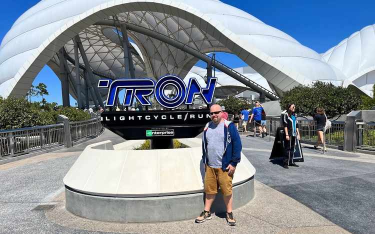 James going on Tron before it opened