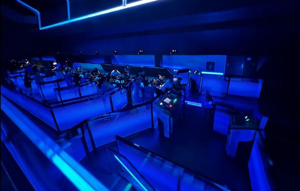 Tron light cycles roller coaster queue